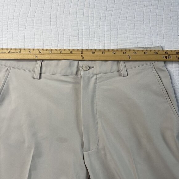 Footjoy FJ Mens Golf Pants W33/L30 Beige Stretch Flat-Front Style Casual - Picture 4 of 11